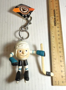 SAN JOSE SHARKS Hockey Bendy Figure 1993 KEYCHAIN w Tag NHL - Picture 1 of 9