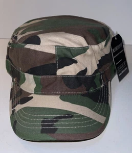 Cotton Military Cap Cadet Army Caps Unique Design Flat Hat - Picture 1 of 8