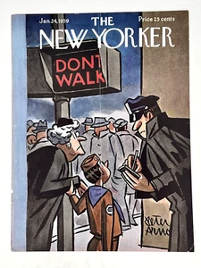 Original Jan 24, 1959 New Yorker Cover: Police ticket for Boy Scout Good Deed - Picture 1 of 1