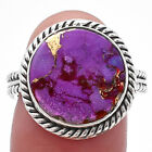 Copper Purple Turquoise - Arizona 925 Sterling Silver Ring S.8 Jewelry R-1065