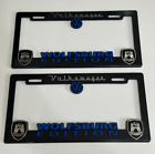 x2 for Volkswagen License Plate Frame Wolfsburg Lettering Free Shipping!