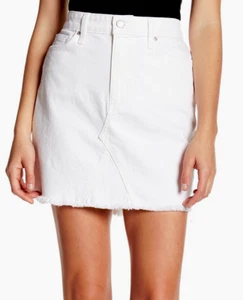 Joe's Jeans Frayed Hem A-Line Denim Skirt Rosa 26 NWT $148 - Picture 1 of 3