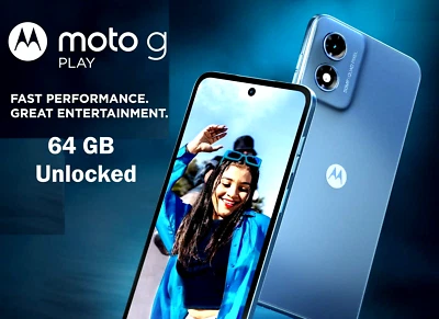 Motorola Moto G Play 2024 XT2413 4+64GB Desbloqueado 6.5" 50MP Azul Zafiro Caja Foto 1 de 2