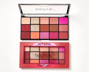 TECHNIC PRESSED PIGMENT EYESHADOW MAKE UP PALETTE HOT LOVE - Picture 1 of 3