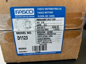 Condensador dividido permanente Fasco modelo D1123 208-230V 50/60HZ 1400/1550 RPM - Imagen 1 de 8