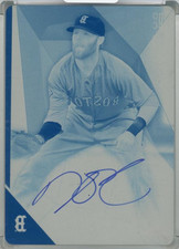 2015 Dustin Pedroia 1/1 TOPPS FINEST Autographs Printing Plates Cyan #FADP 