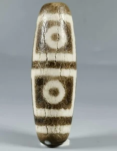 Tibetan Nepalese Himalayan Ancient Old Dzi 4 Eye Talisman Beads Amulet - Picture 1 of 7