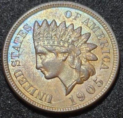1905 Indian Head Penny Lightly Circulated - Proof Like Fields - Image 1 of 4
