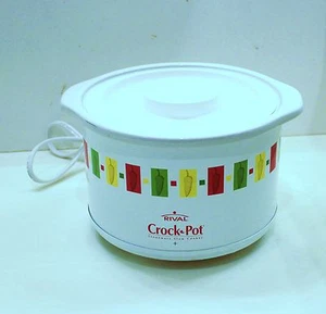 RIVAL CROCK-POT STONEWARE SLOW COOKER PLASTIC LIDED VINTAGE - Picture 1 of 6