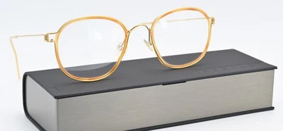 Marco de gafas Lindberg Triton 51 Air borde de titanio naranja suave satinado dorado Foto 1 de 4