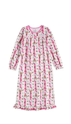 Hello Kitty персонаж печати мягкий фланель Рождественская ночная рубашка, платье размер 8 - Изображение 1 из 4