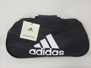 Adidas Diablo Small II HEX Solid Duffel Gym Travel Bag Black 18”x11”x12” NWT - Picture 1 of 3