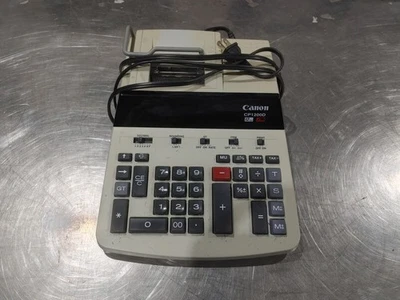 Canon CP1200D 12 Digit Adding Machine 2 Tone Printer Tested Working - Fair - Image 1 of 4