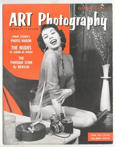 Art Photography 1956 V8#4 Andre De Dienes Jayne Hacklin 52pgs Pinup Magazine - Picture 1 of 2