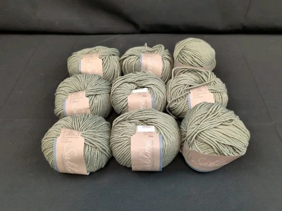 Lot  9 skeins Sublime Cashmere Merino Silk Aran Sage Shade 0008 Fine Soft Yarn - Image 1 of 4