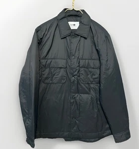 NN07 No Nationality, Tech Columbo Jacket Overshirt Black Size Small Primaloft - Picture 1 of 13