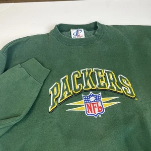 Vintage Green Bay Packers Sweatshirt Made In USA Crewneck Pullover Favre Medium - Picture 1 of 5