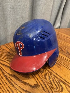 PHILADELPHIA PHILLIES AUTHENTIC USED HELMET TEAM ISSUED COA STICKERS SIZE 7 - Picture 1 of 4