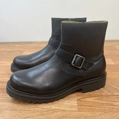 Botas de Moto Banana Republic Mid de Cuero Negras para Mujer Talla 10.5 NUEVAS Foto 1 de 4