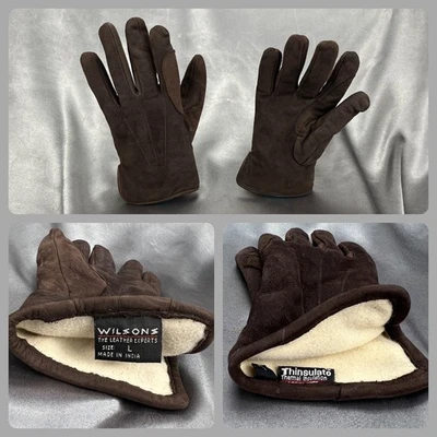 Guantes de cuero de gamuza marrón vintage Wilson Leather Experts Thinsulate para mujer’s Lg Foto 1 de 4