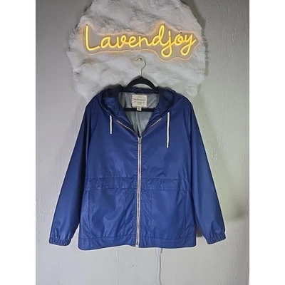 Casaco feminino original à prova de intempéries vintage chuva lisa outono médio preppy - Imagem 1 de 4