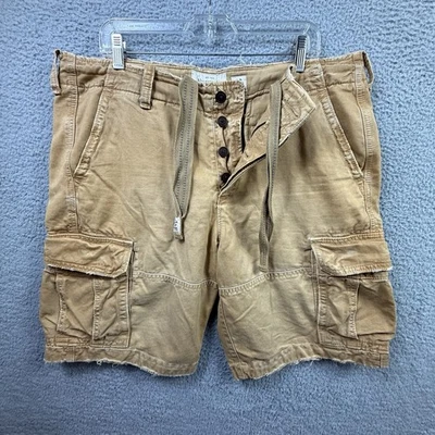 Vintage Abercrombie Fitch Cargo Shorts 36 Button Fly Y2K Faded Heavy Distressed - Image 1 of 4