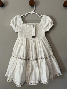 New! Rachel Zoe Dress Girls Size 5 Cottagecore Countrycore Mommy and Me White - Picture 1 of 10