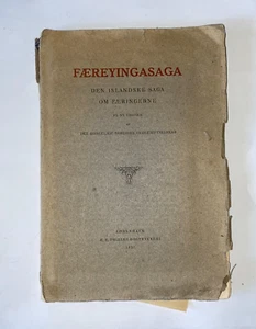 Færeyingasaga 1927 Finnur Jónsson | Saga Feen Island | Skandinavische Literatur - Bild 1 von 3