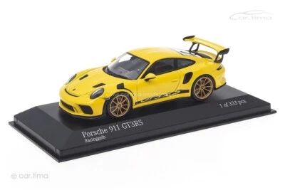 Porsche 911 (991 II) GT3 RS Racing Giallo/Ruota Aurum Minichamps 1:43 413067049 - Immagine 1 di 4