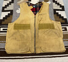 Vtg 1950'S Drybak Canvas Hunting Shooting Duck Vest Talon Zip Medium