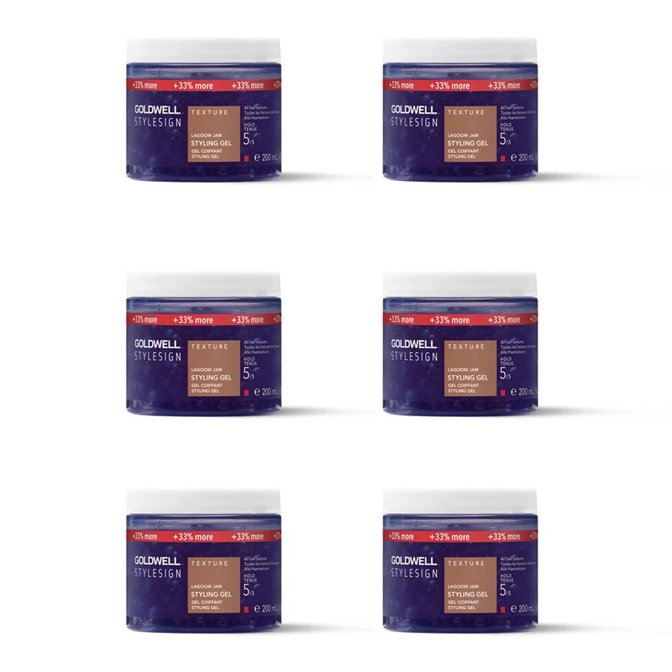 6x Goldwell StylesignXL Texture Lagoom Jam Styling Gel 200ml = 1,2 Liter Haargel - Bild 1 von 4