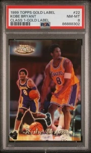 1999-00 Topps Gold Label Class 1 #22 Kobe Bryant HOF PSA 8 NM-MT Just Graded - Picture 1 of 2