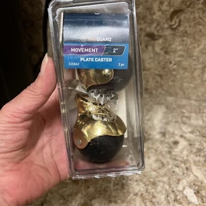 TRUGUARD Hooded Ball Plate Casters 2", Bright brass 80LBS - Picture 1 of 3