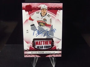 Etiqueta de lavandería 2022-23 UD THE CUP HOCKEY MATTHEW TKACHUK AUTÓGRAFO #3/4 PANTHERS - Imagen 1 de 2
