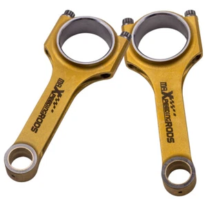 Titanized Connecting Rods Bielas Bolts for Fiat 500 Old Model 2 cylinder 5.118'' - Picture 1 of 12