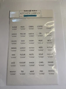 KITCHEN LABELS PANTRY STICKERS ORGANIZE EDIT 2 SETS Of 35 (70 labels) STORAGE - Picture 1 of 2