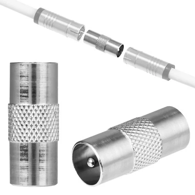 1x IEC Verbinder Adapter Kupplung TV Antennenkabel Stecker Steckverbinder Koax