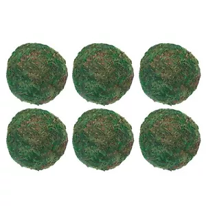 6PCS Green Moss Balls 3.1 Inch Decorative Bowl Vase Fillers Home Decor - Picture 1 of 5