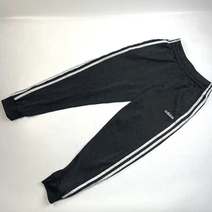 Adidas Activewear Athletic Fitness Workout Striped Dark Gray Pants Youth 10/12 - Picture 1 of 8