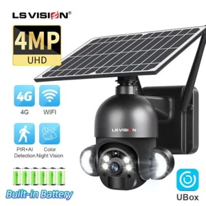 4MP WIFI Security Camera 6W Solar CCTV Video Surveillance Camera 4G Sim CardSlot - Picture 1 of 32