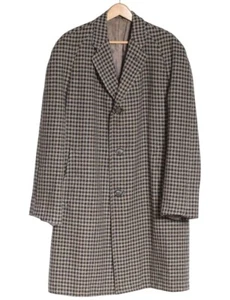 Vintage 1960's Daks Tweed Check Overcoat | Size XL - Picture 1 of 5