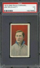 1910 E96 Philadelphia Caramel Jim Delehanty PSA 3 Detroit Tigers