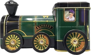 Vorratsdose Express Lokomotive grün Weihnachtsdose Geschenkdose Keksdose - Bild 1 von 3