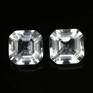 1.67ct Romantic Perfect Square Emerald 6.1 MM 100% Natural White Brazil PETALITE - Picture 1 of 5