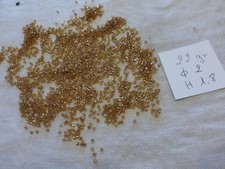 lot 22 gr de perle tube passementerie ancienne en verre broderie doré h 1.8mm