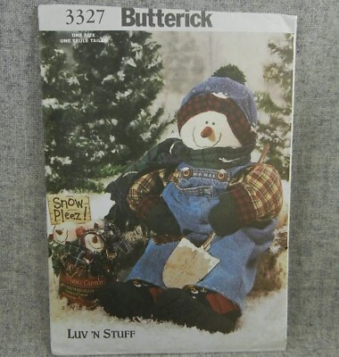 Bolas de nieve muñeco de nieve Butterick 3327 22 pulgadas escultura suave decoración navideña sin cortar Foto 1 de 3