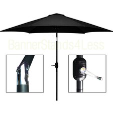 Black Garden Patio Umbrellas For Sale In Stock Ebay