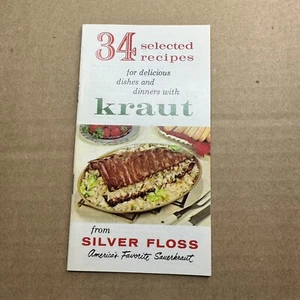 Vintage Silber Zahnseide Kraut Sauerkraut Werbung 34 ausgewählte Rezepte Heft - Bild 1 von 8