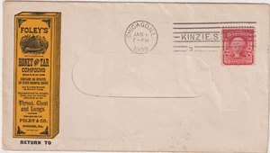 1909 Chicago ILL Kinzie Sta #319 window Illus Folly's Honey Tar Compound (b194) - Picture 1 of 2