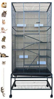 MCAGE X-Large 5-Floor Critter Chew-Proof Cage For Ferret Chinchilla Rat Mice Squirrel